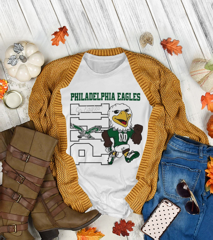 Philadelphia Eagles Go Eagles Mascot 00 Vintage Style Fan Gear T-Shirt