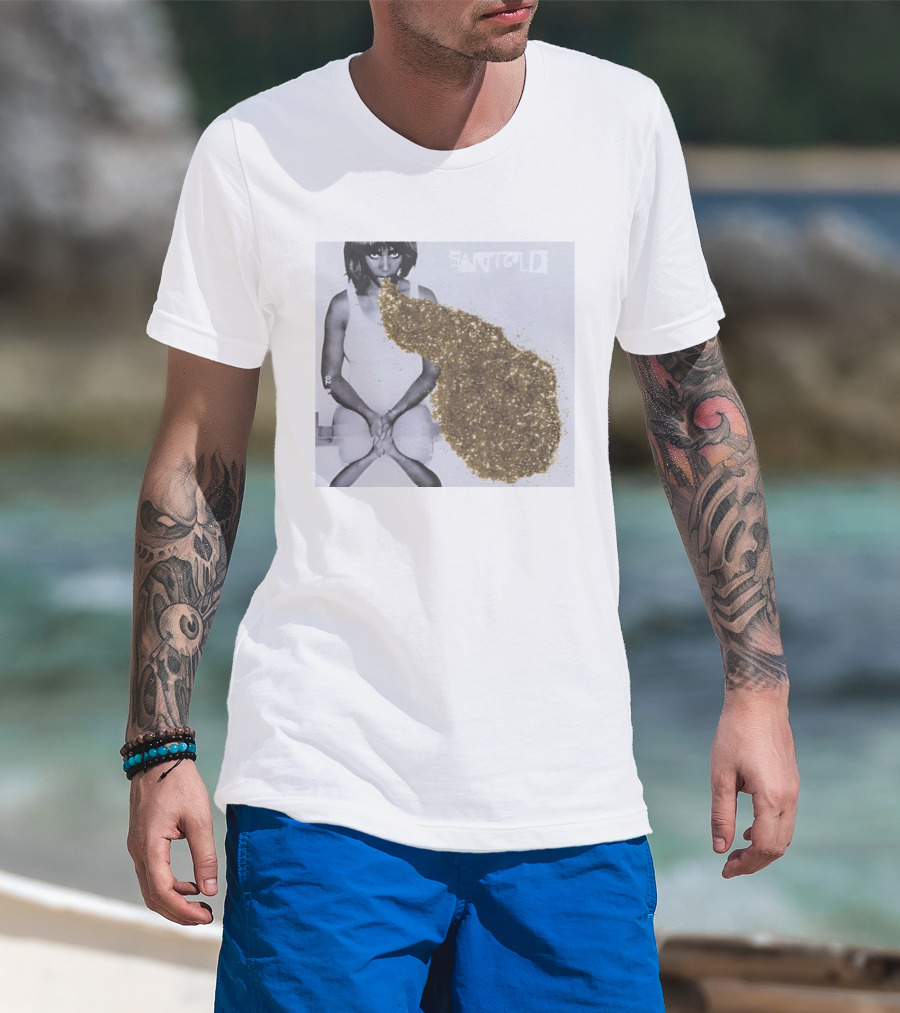 Santigold Gold Glitter Album Cover T-Shirt