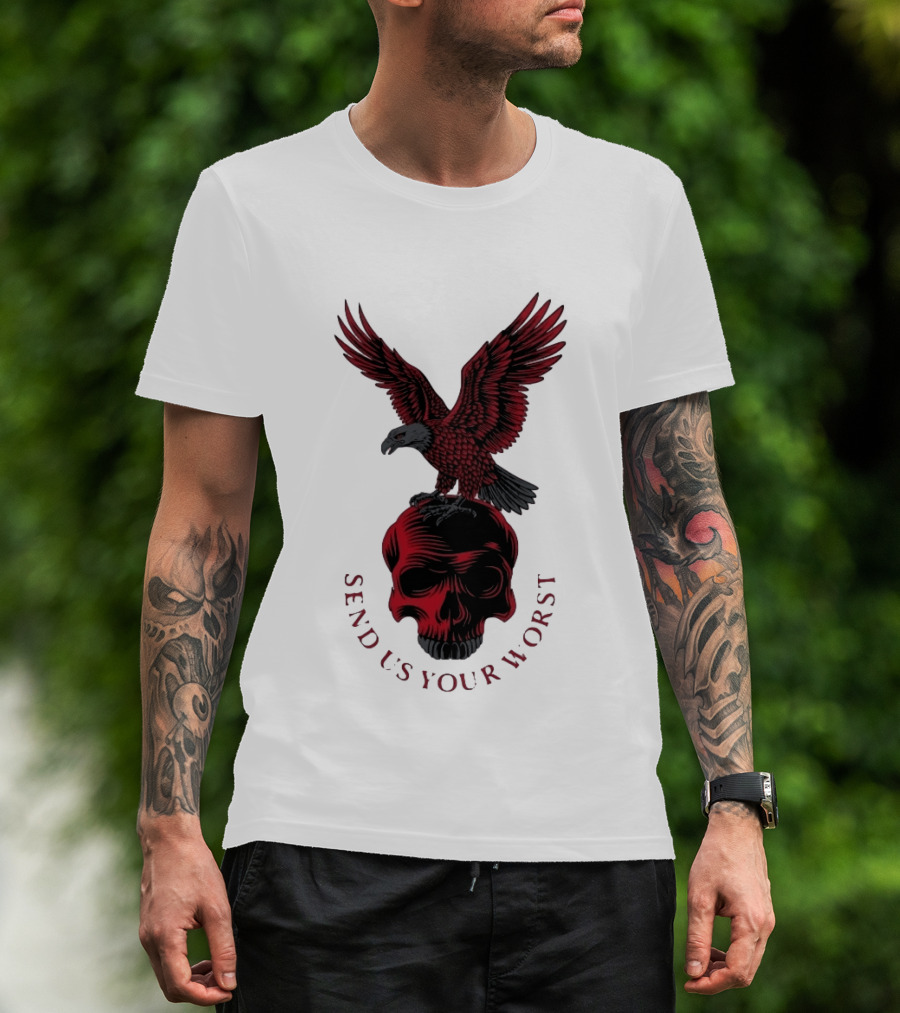 Send Us Your Worst Eagle And Skull Gothic T-Shirt