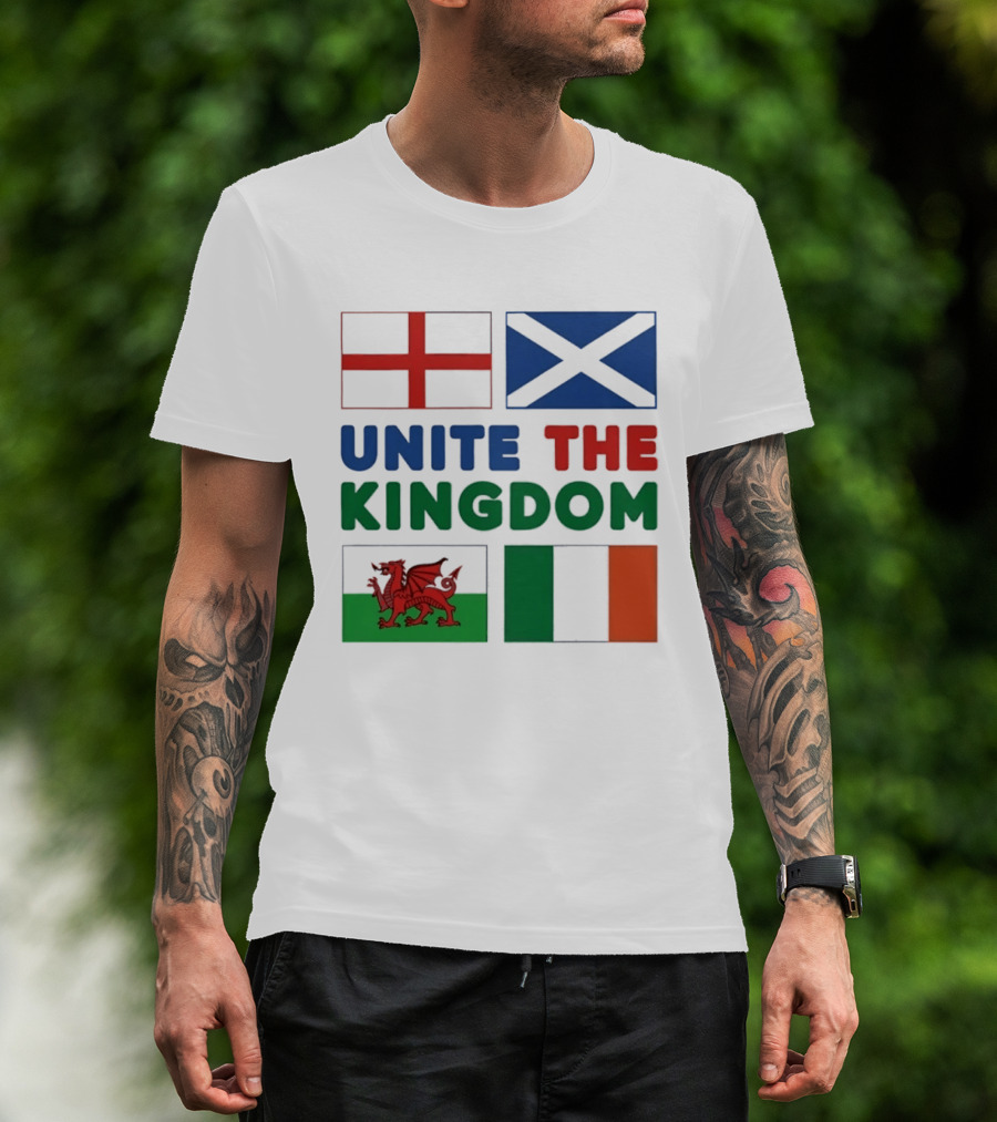 Unite The Kingdom England Scotland Wales Ireland Flags British Isles T-Shirt