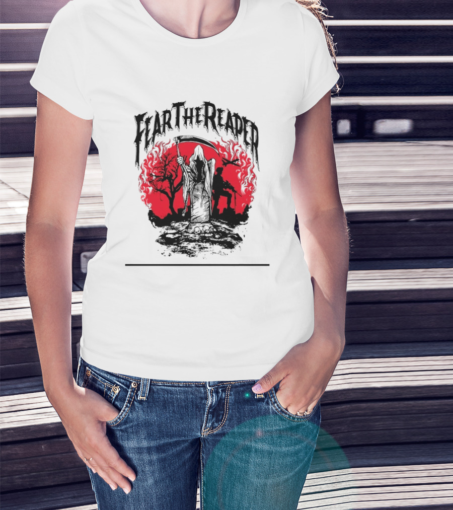 Fear The Reaper Grim Reaper Soldier Military T-Shirt