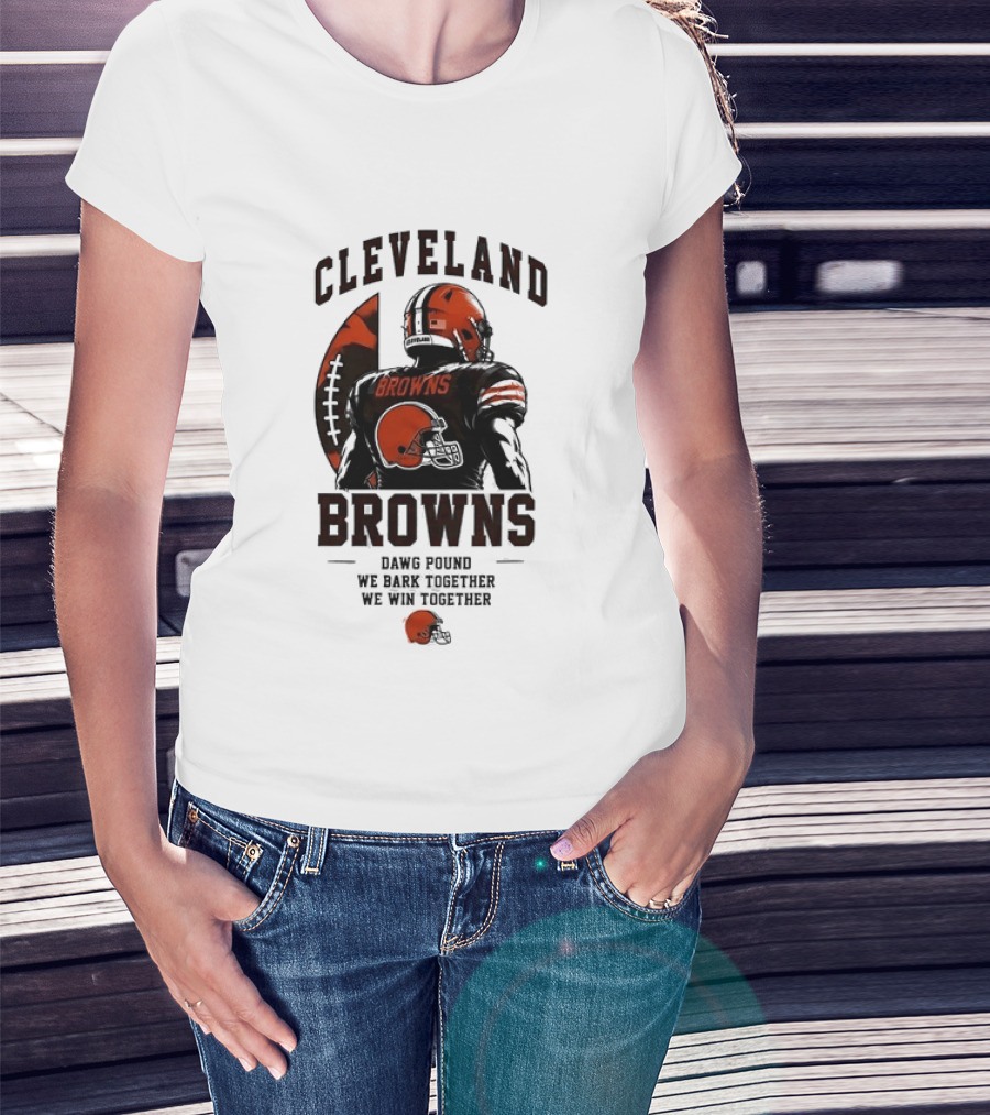 Cleveland Browns Dawg Pound We Bark Together We Win Together T-Shirt