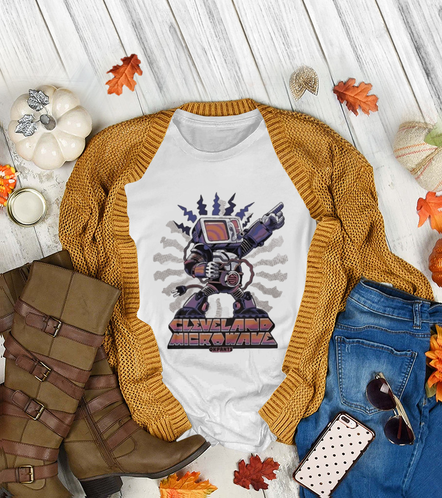 Cleveland Microwave Okpants Retro Robot TV T-Shirt