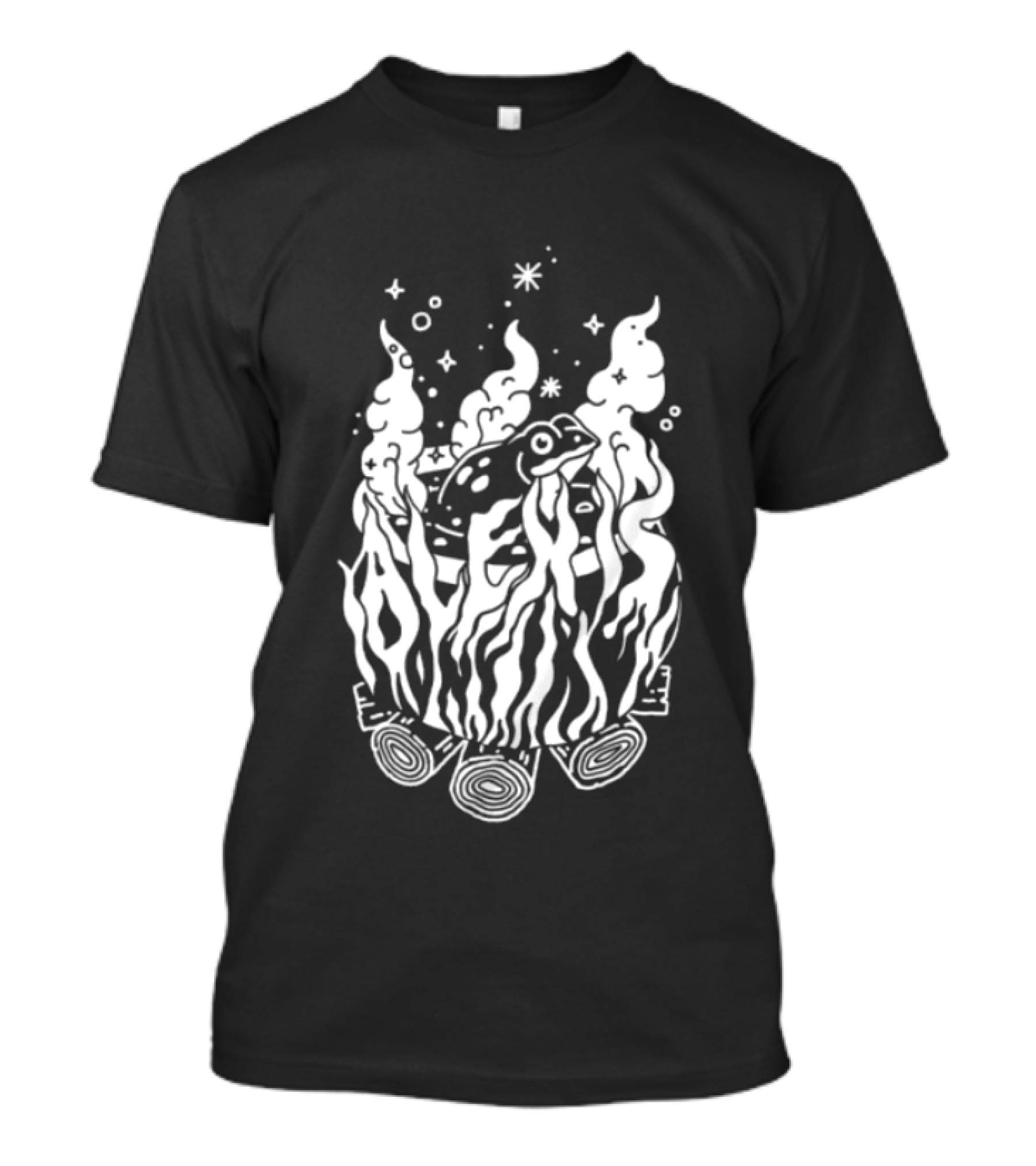 Alexisonfire Boiled Frogs Surreal Cartoon Frog With Flaming Logs T-Shirt
