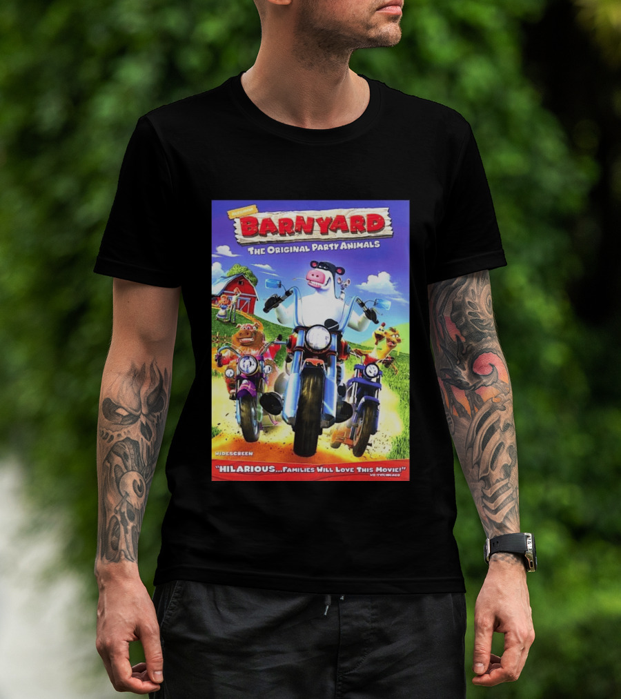 Nickelodeon Barnyard DVD 2006 Hilarious The Original Party Animals Widescreen T-Shirt