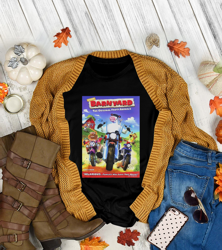 Nickelodeon Barnyard DVD 2006 Hilarious The Original Party Animals Widescreen T-Shirt