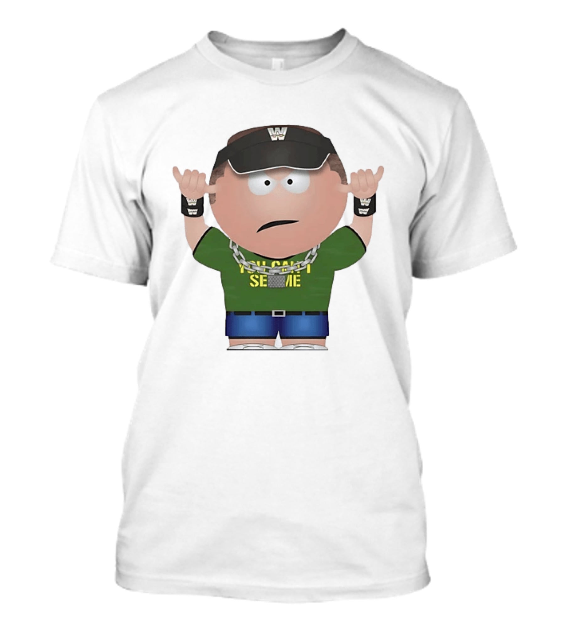 John Cena South Park You Can't See Me WWE Cartoon T-Shirt