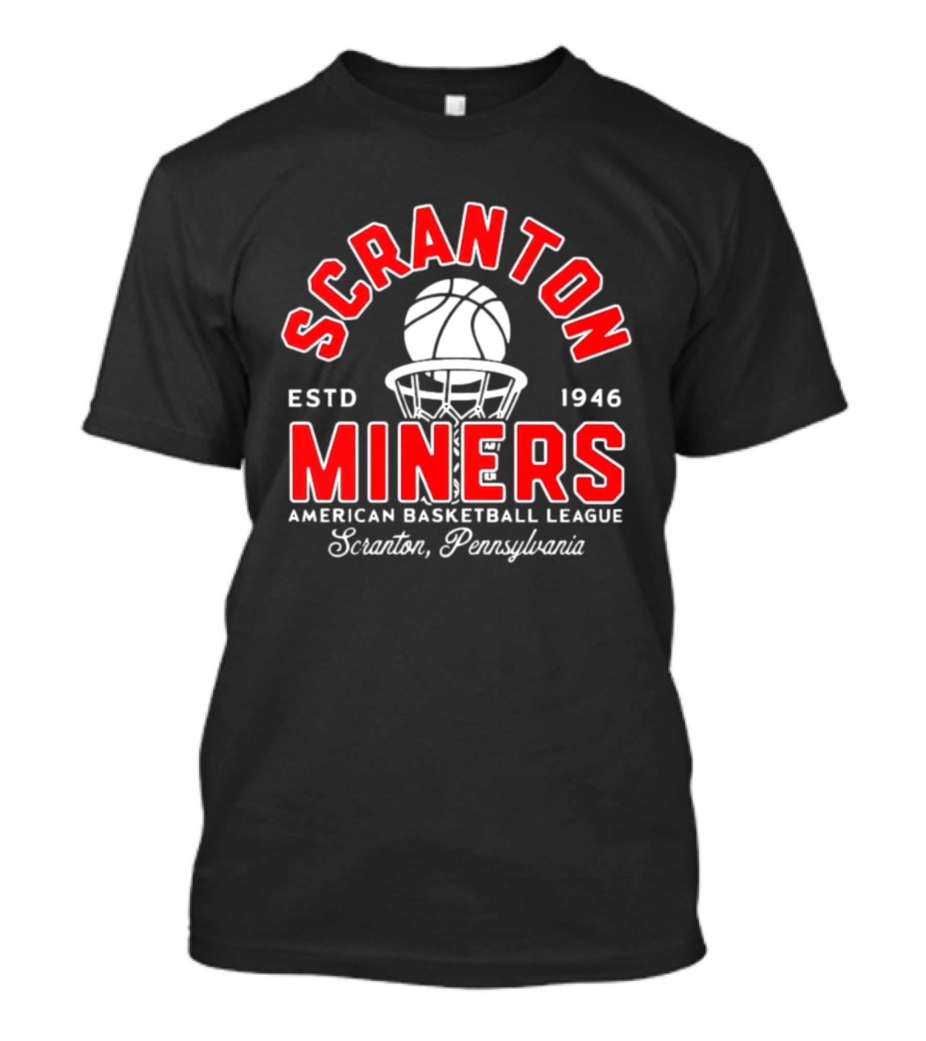 Scranton Miners Estd 1946 American Basketball League Scranton Pennsylvania T-Shirt