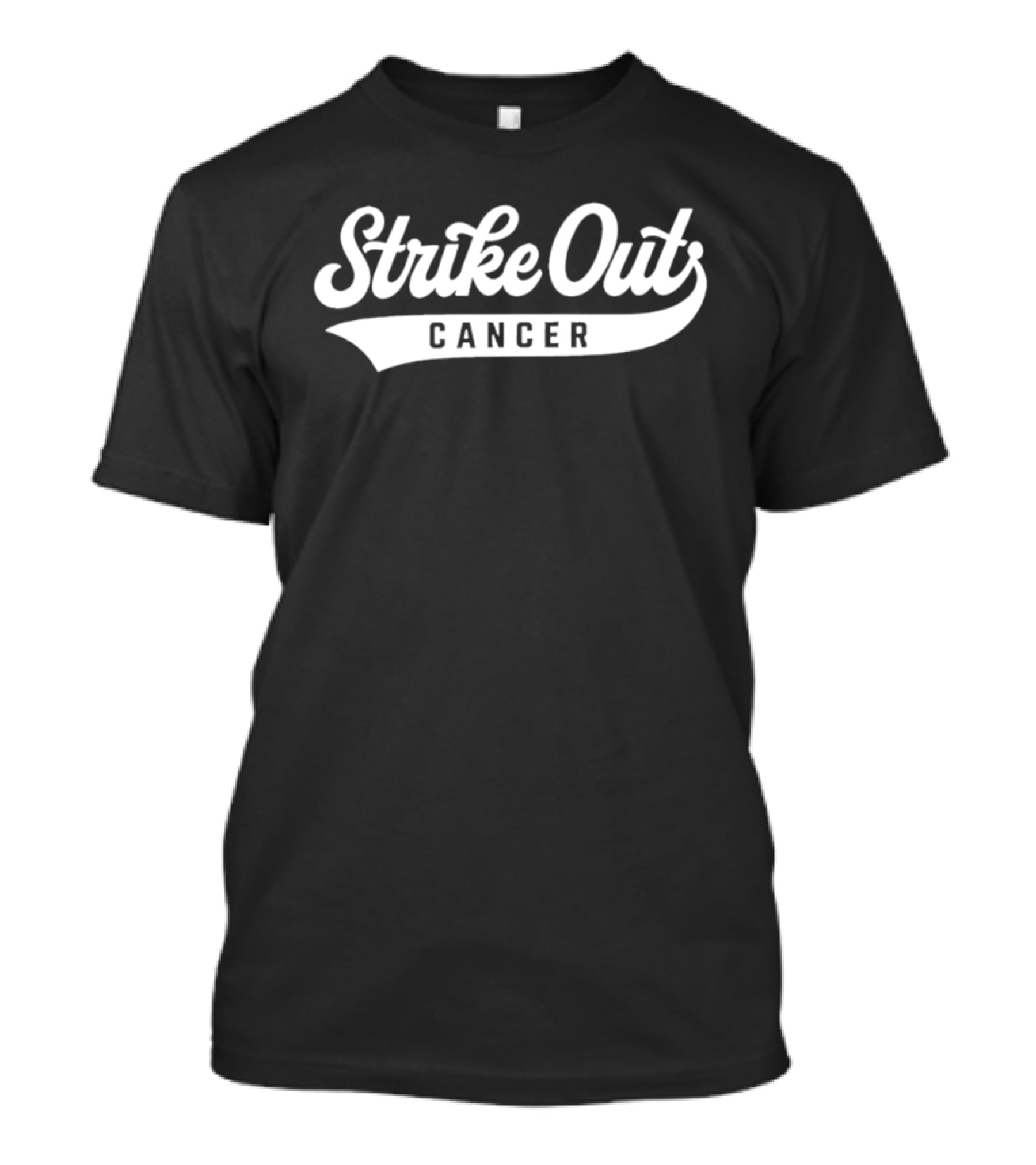 Strike Out Cancer Baseball Charity Awareness Campaign T-Shirt