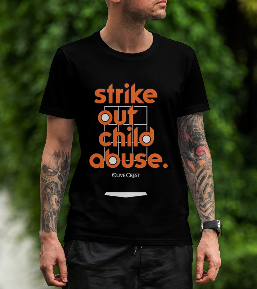 Strike Out Child Abuse Olive Crest Charity Event T-Shirt
