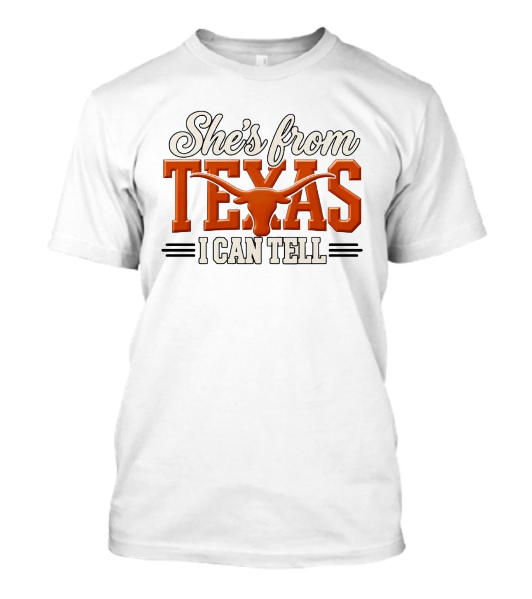 She's From Texas I Can Tell Hook Em Horns T-Shirt