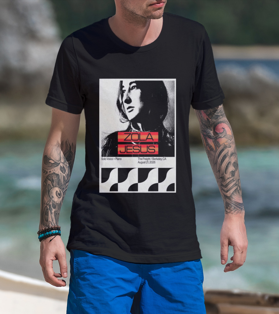 Zola Jesus Solo Voice Piano The Freight Berkeley CA August 21 2026 T-Shirt