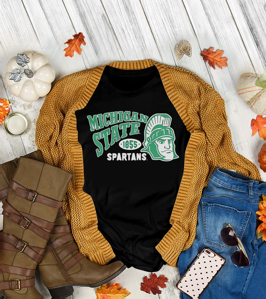 Michigan State Spartans 1855 NCAA College Sports MSU T-Shirt