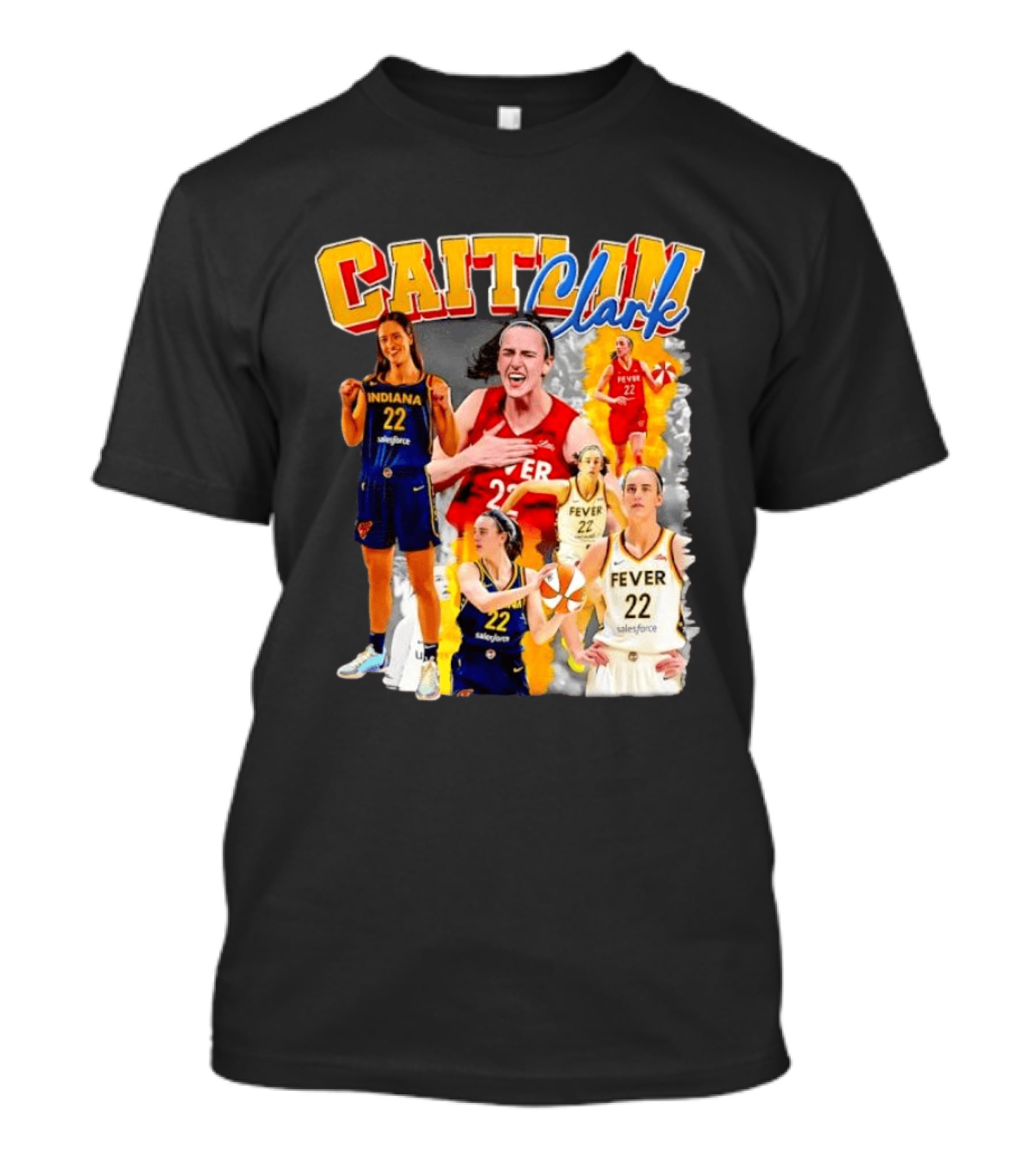 Caitlin Clark Indiana Fever 22 Basketball Athlete Action Montages T-Shirt