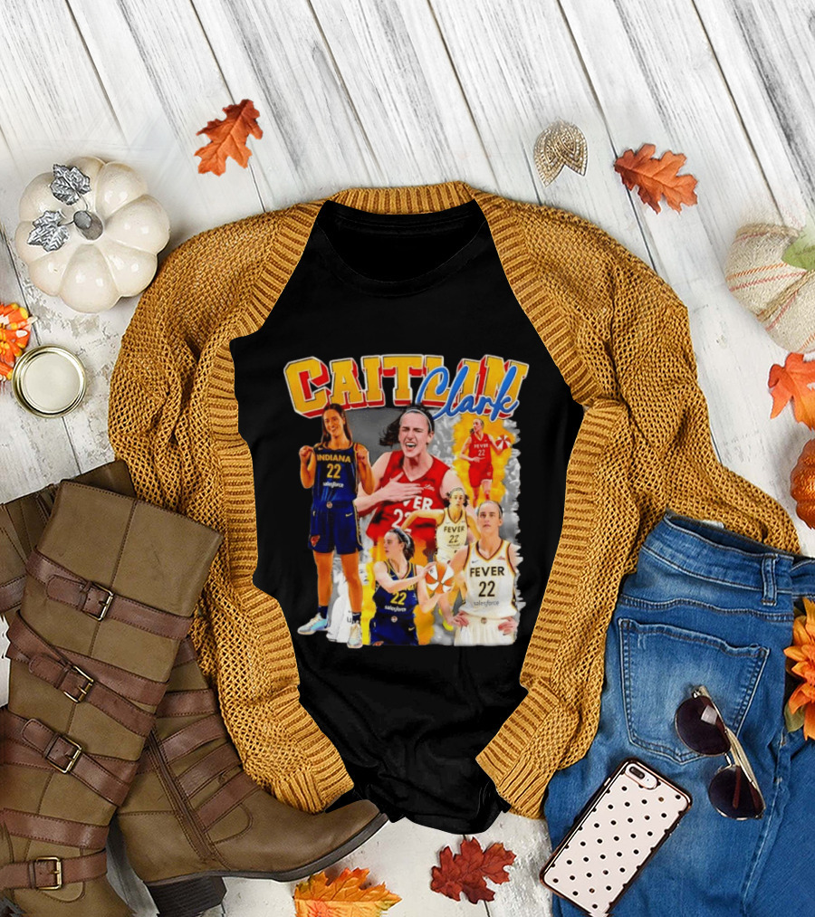 Caitlin Clark Indiana Fever 22 Basketball Athlete Action Montages T-Shirt