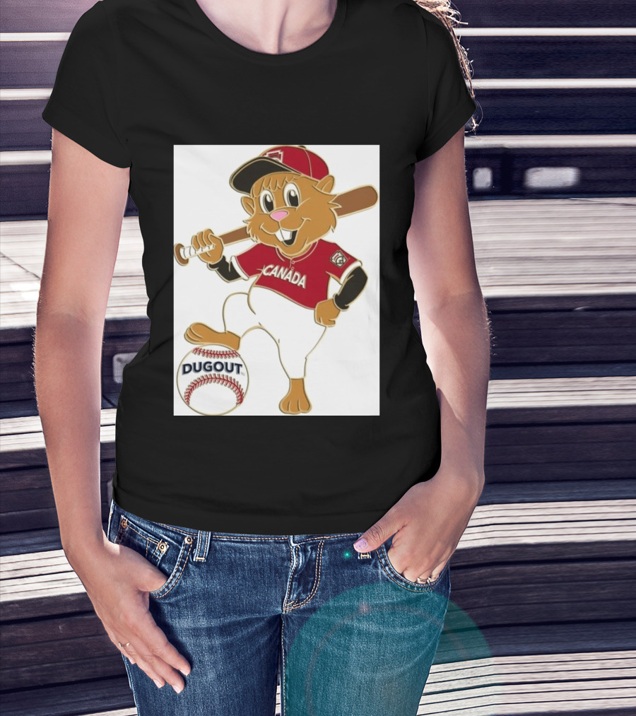 Canada Little League Beaver Baseball Dugout Pin T-Shirt