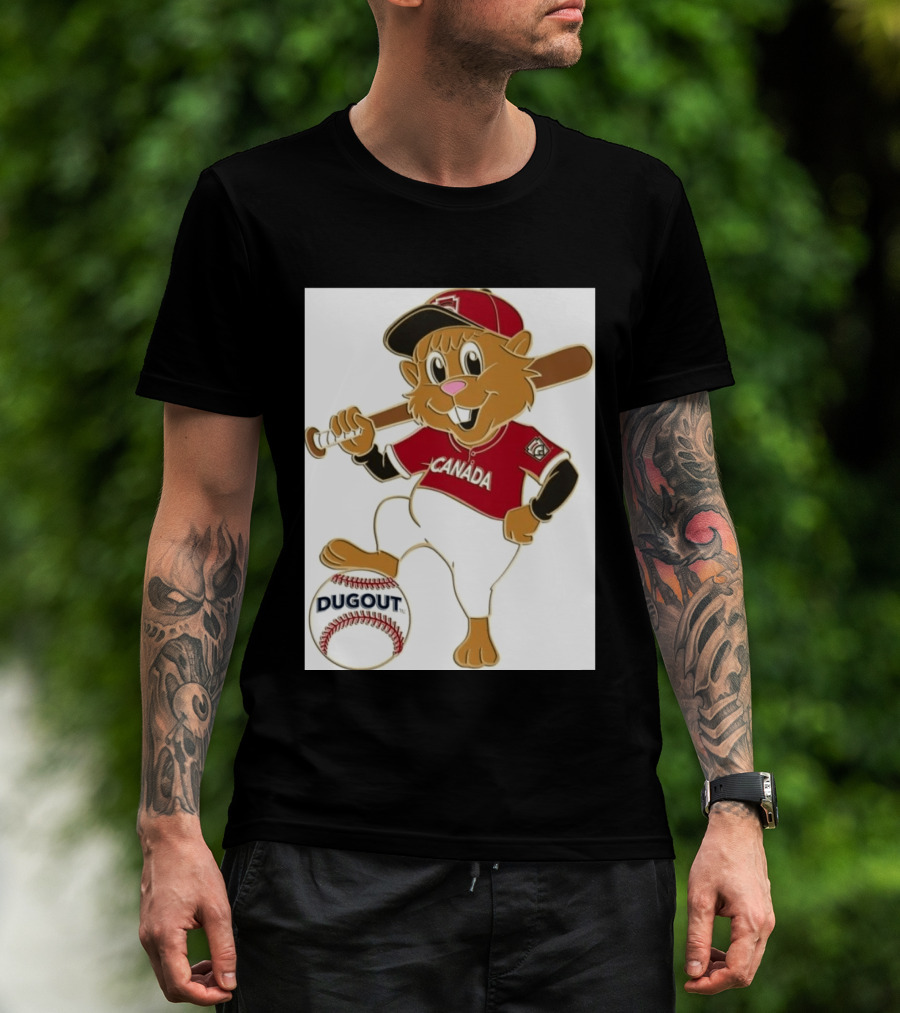 Canada Little League Beaver Baseball Dugout Pin T-Shirt