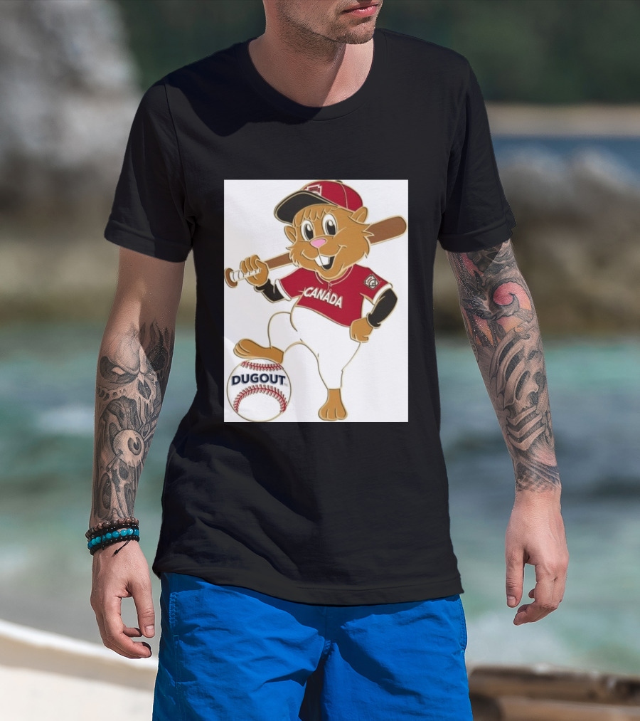 Canada Little League Beaver Baseball Dugout Pin T-Shirt