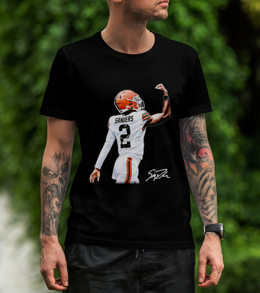 Sanders Number 2 Miami Dolphins Player Celebration T-Shirt