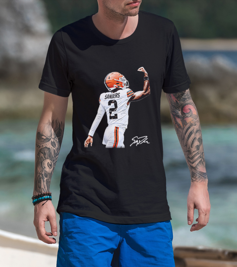 Sanders Number 2 Miami Dolphins Player Celebration T-Shirt