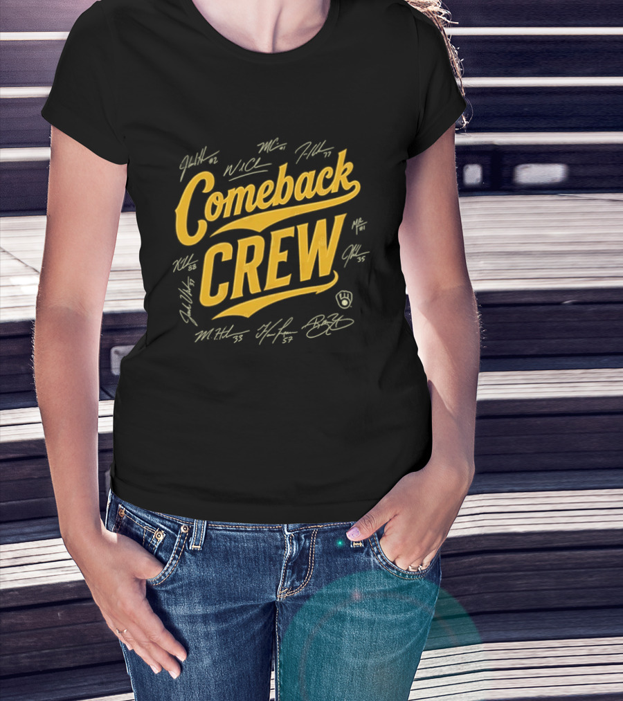 Milwaukee Brewers Comeback Crew Autographed Edition T-Shirt