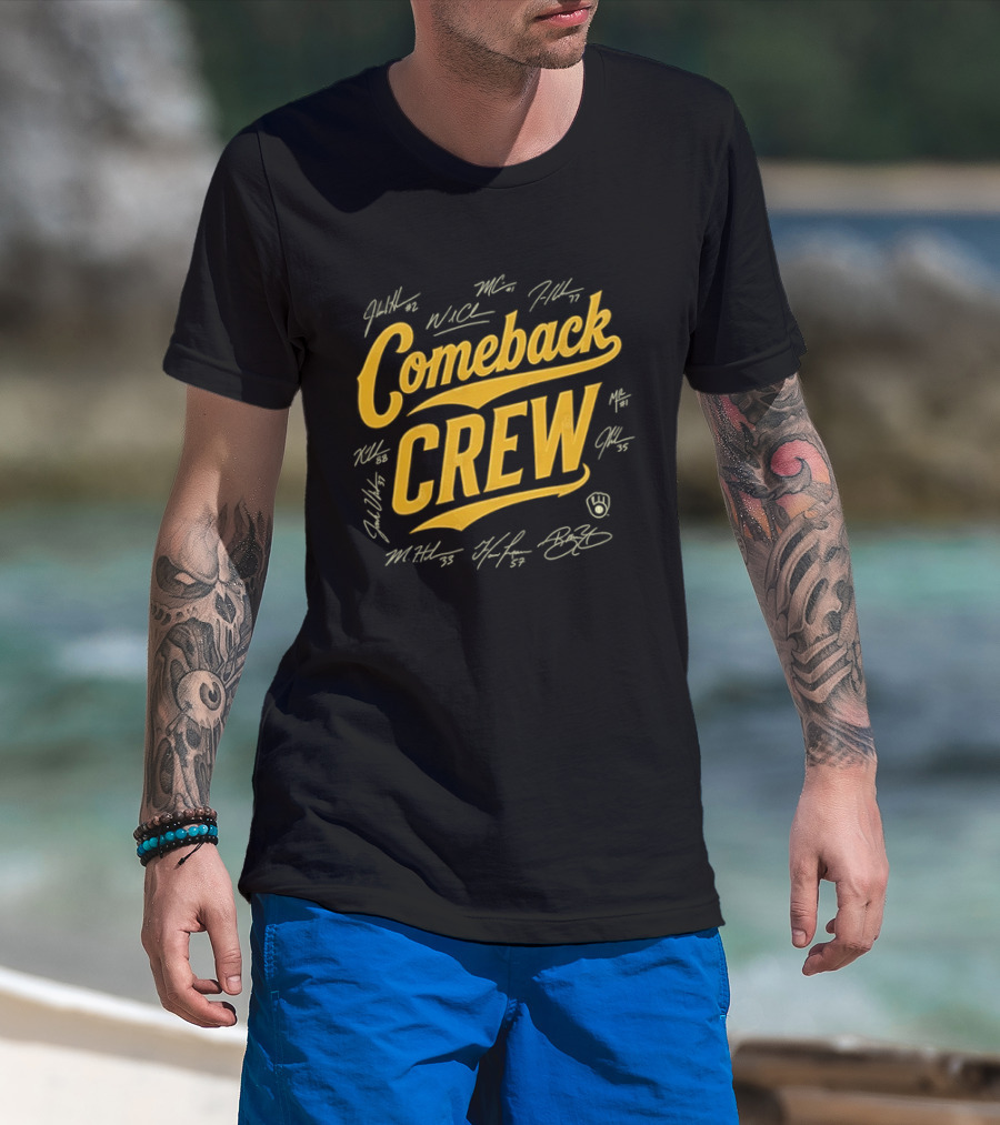 Milwaukee Brewers Comeback Crew Autographed Edition T-Shirt