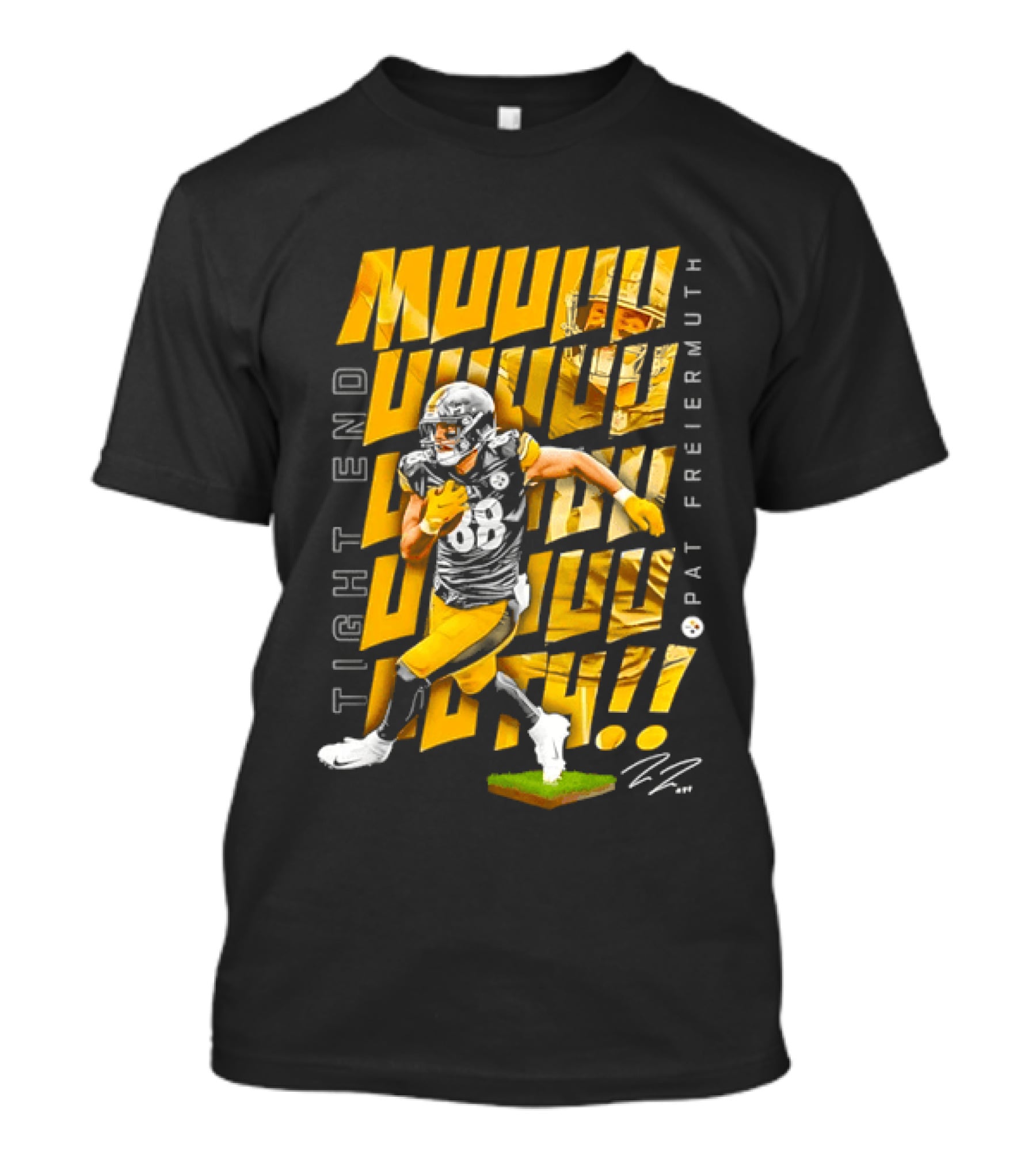 Pat Freiermuth Pittsburgh Steelers Muuuuuuth Tight End T-Shirt