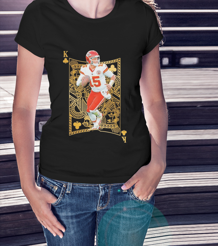 Patrick Mahomes II Kansas City Chiefs King Of Clubs Football Card T-Shirt