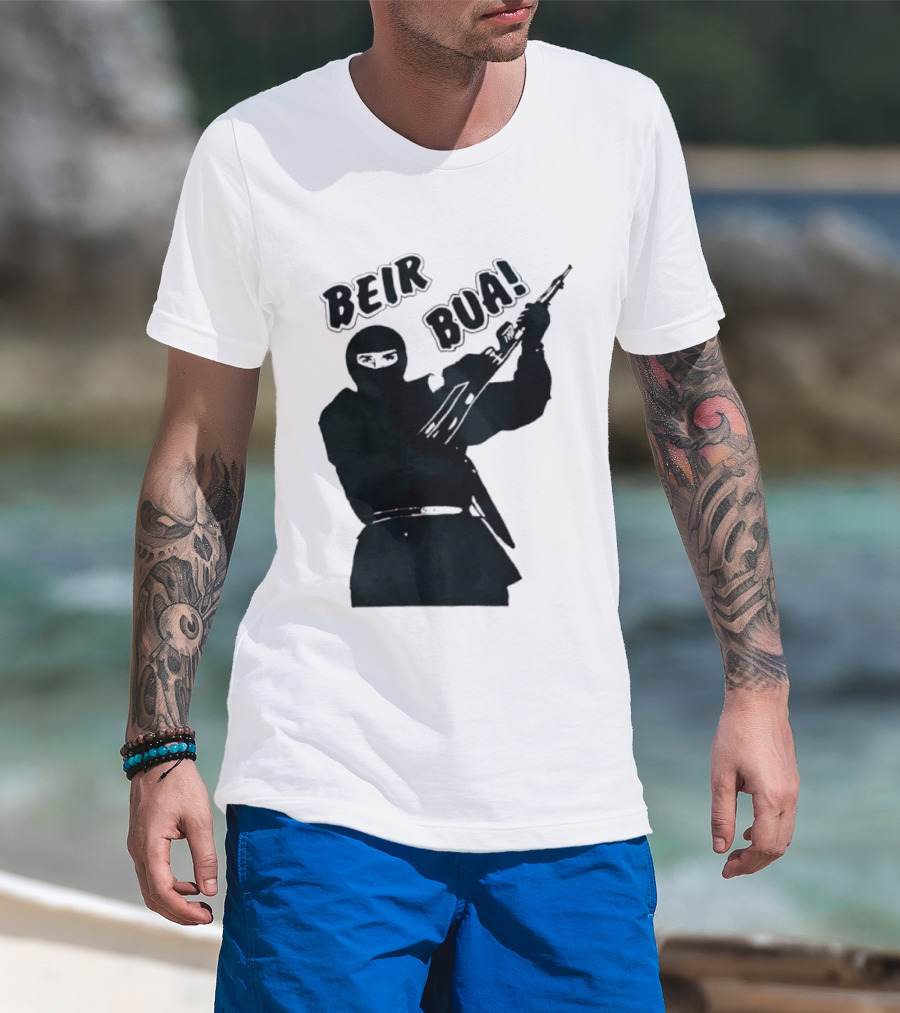 Beir Bua Irish Republican Ireland Gaelic Armed Figure T-Shirt