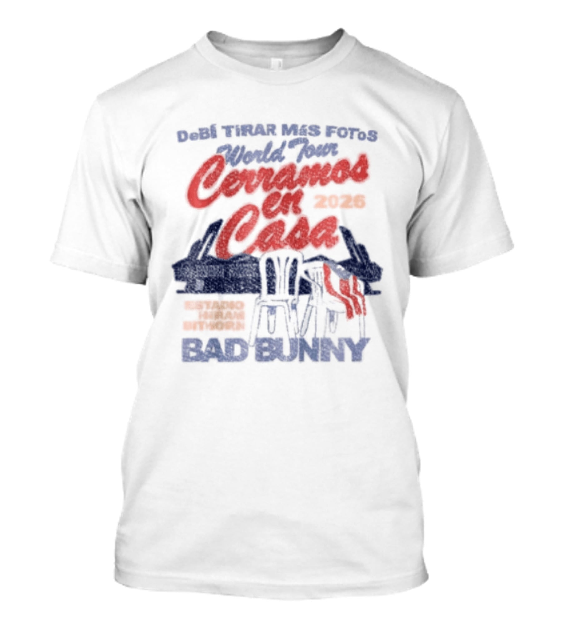 Debi Tirar Mas Fotos World Tour Bad Bunny 2022 Tour Series T-Shirt