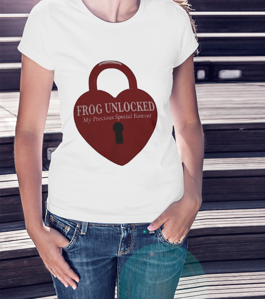 Frog Unlocked Heart Lock My Precious Special Forever T-Shirt