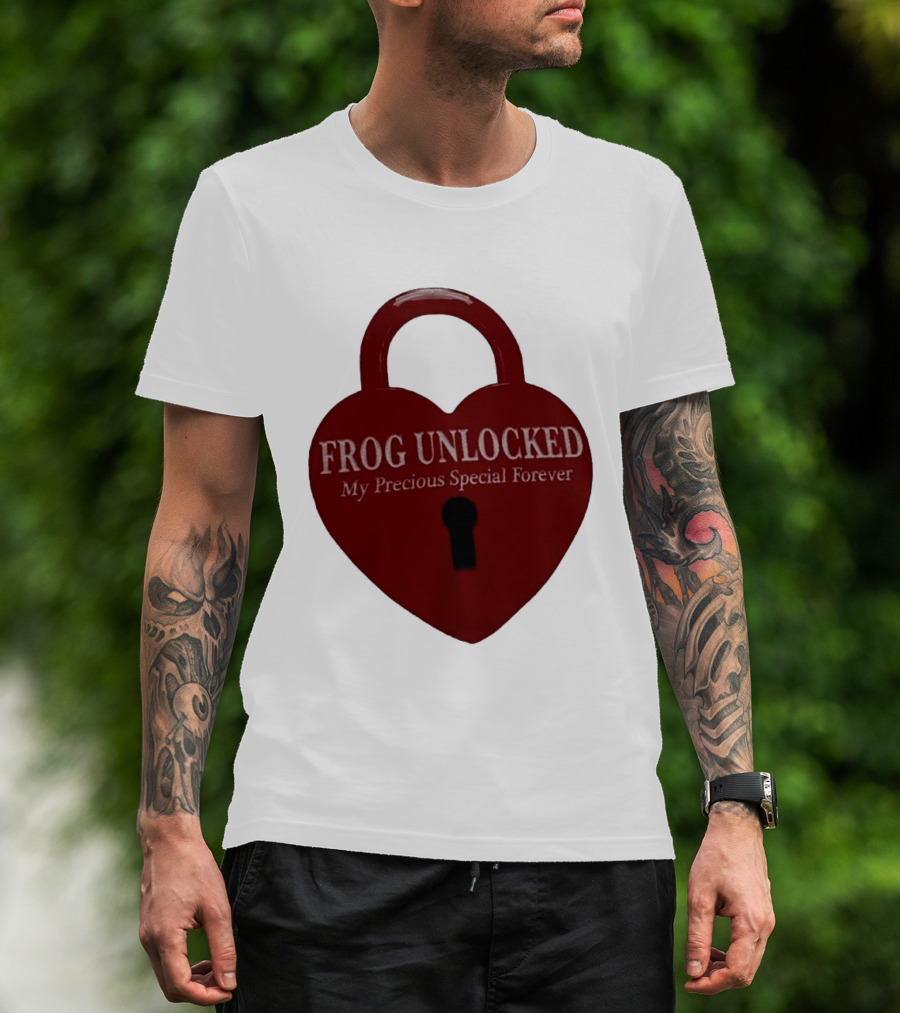 Frog Unlocked Heart Lock My Precious Special Forever T-Shirt