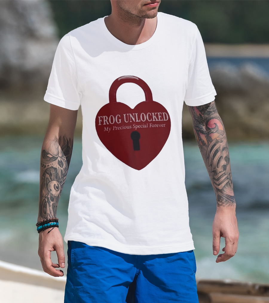 Frog Unlocked Heart Lock My Precious Special Forever T-Shirt