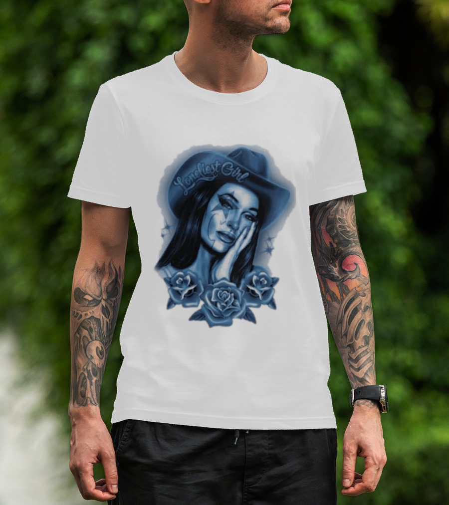 Kacey Musgraves Middle Of Nowhere Tour 2026 Loneliest Girl Airbrush Roses Blue Hat T-Shirt