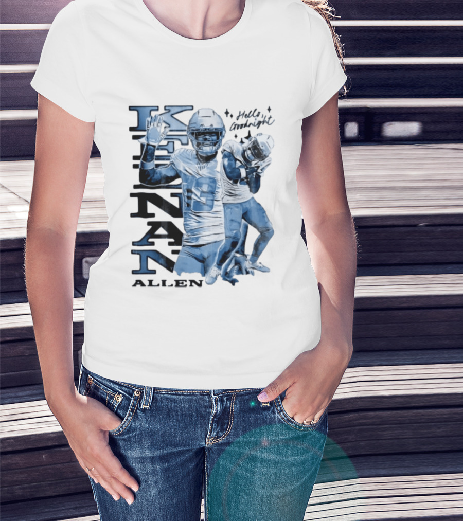 Los Angeles Chargers Keenan Allen Hello Goodnight Waving Sleeping Pose T-Shirt
