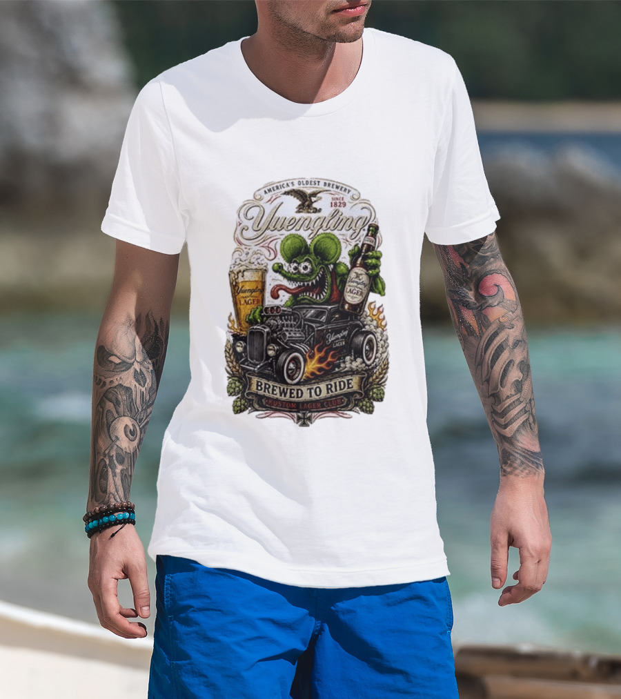 Yuengling Rat Fink Brewed To Ride Kustom Lager Club America's Oldest Brewery Since 1829 T-Shirt