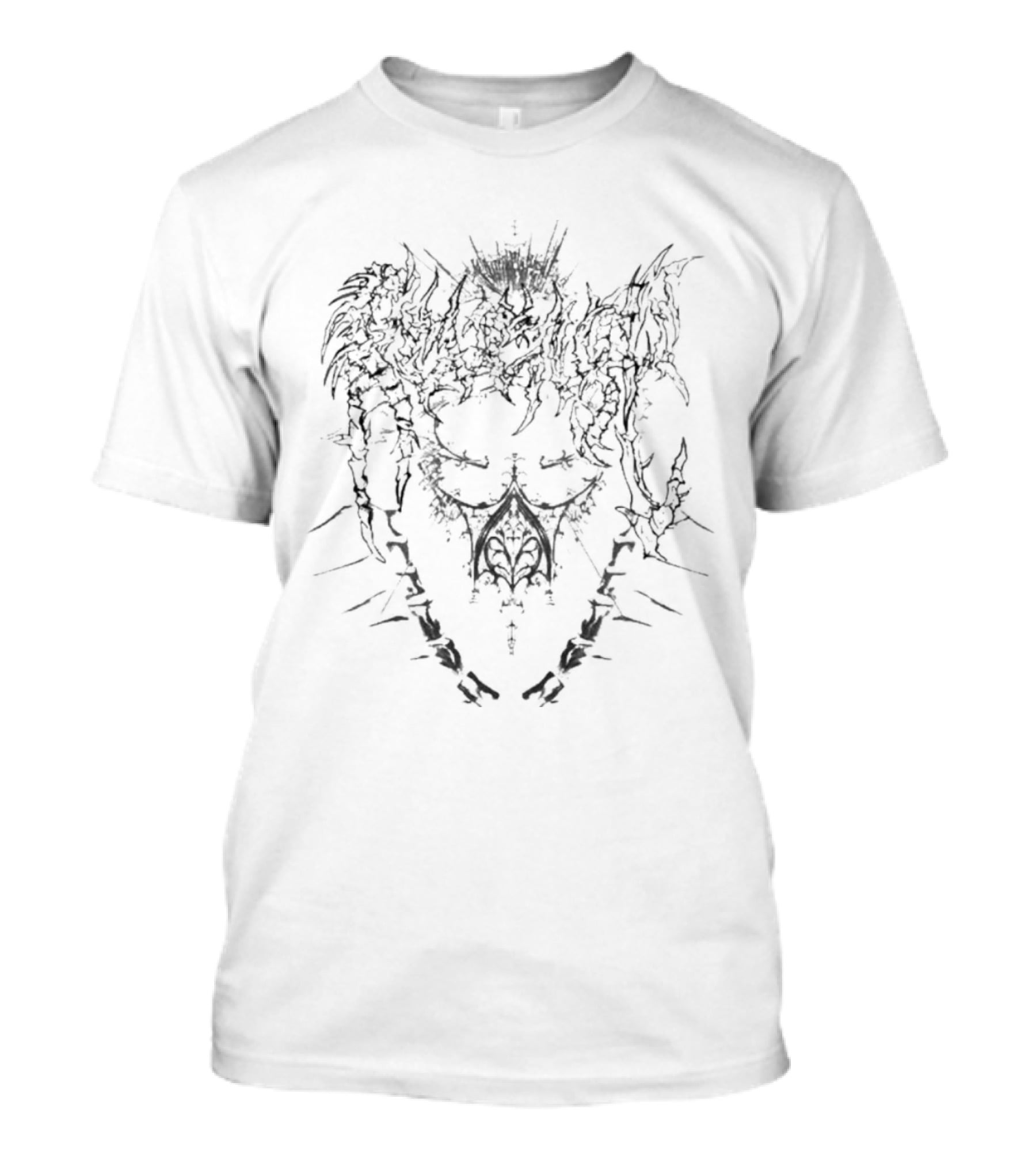 Revenge Crucible Heather Grey Black Skull T-Shirt