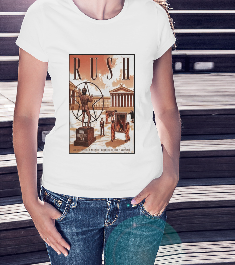 RUSH Fifty Something Tour Philadelphia Xfinity Mobile Arena Aug 21 23 2026 T-Shirt