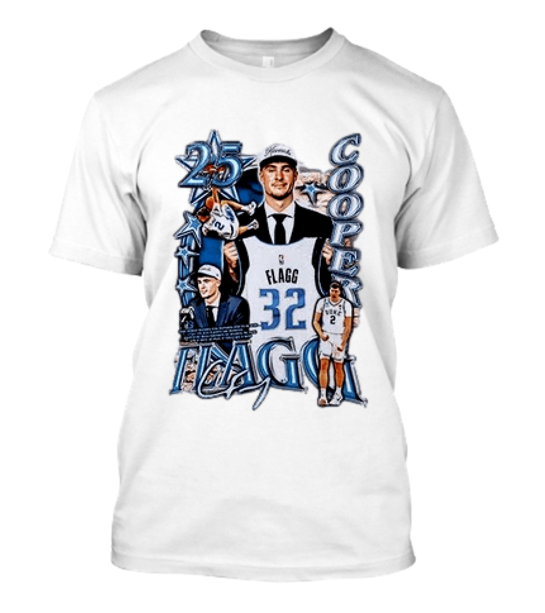 Dallas Mavericks Cooper Flagg Draft Day Selection Number 32 T-Shirt