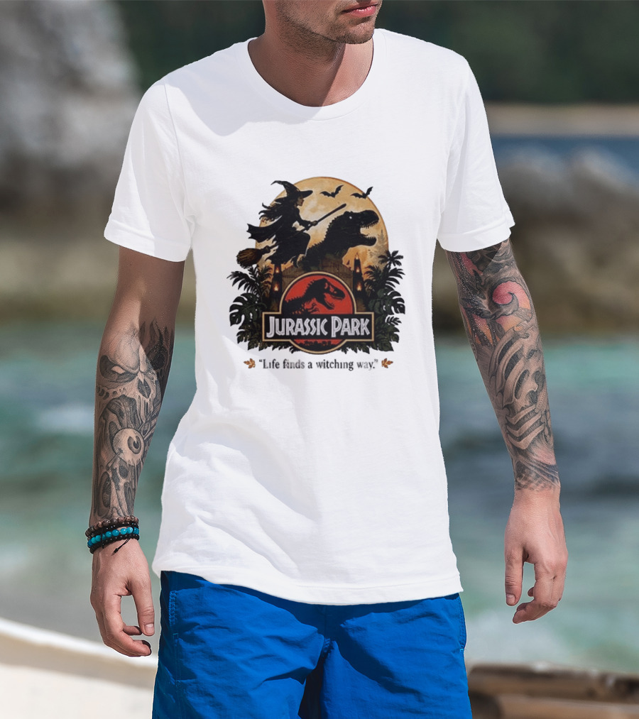 Jurassic Park Life Finds A Witching Way Halloween T-Shirt