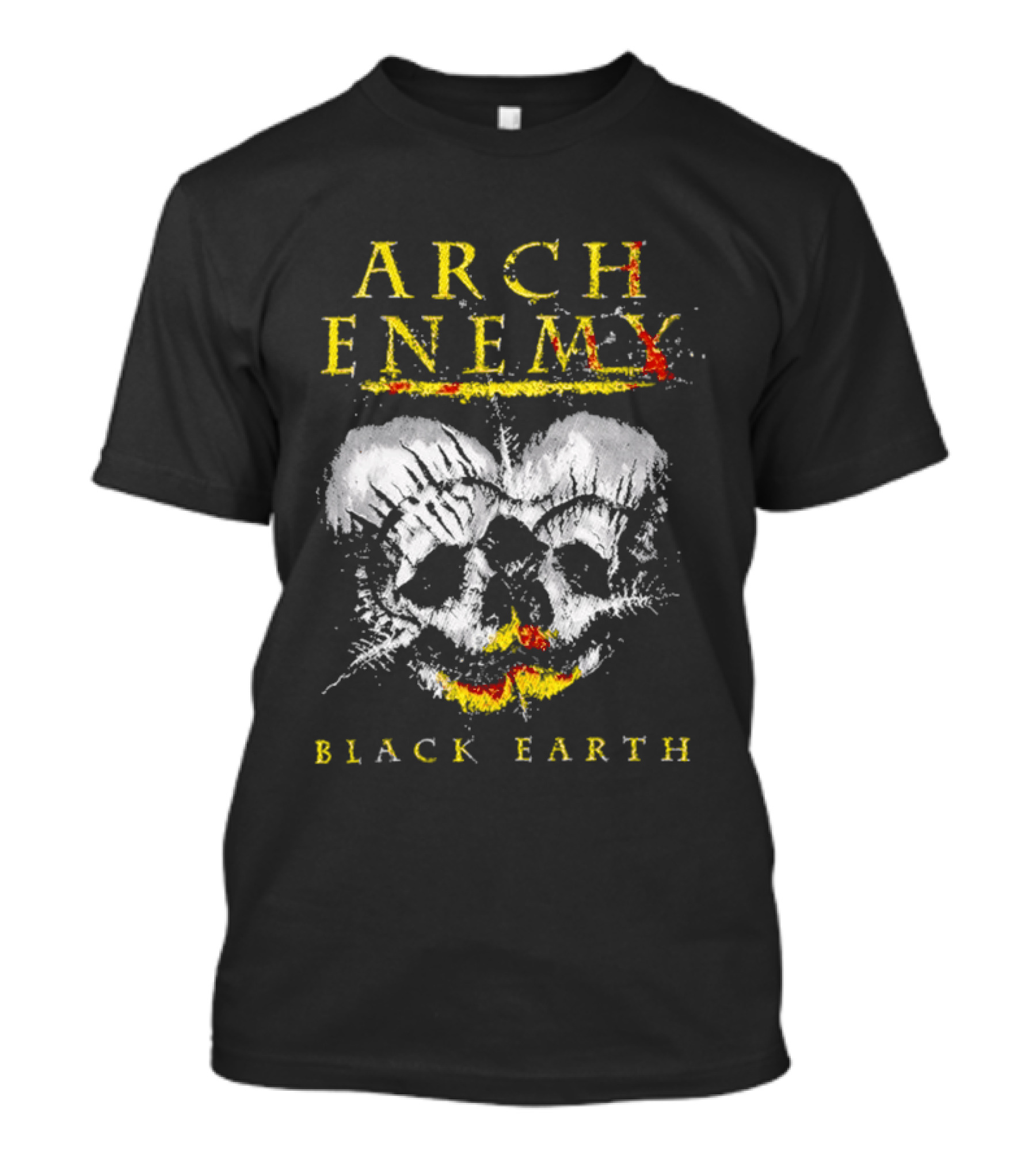 Arch Enemy Black Earth Skull Fire Gothic Heavy Metal Music T-Shirt