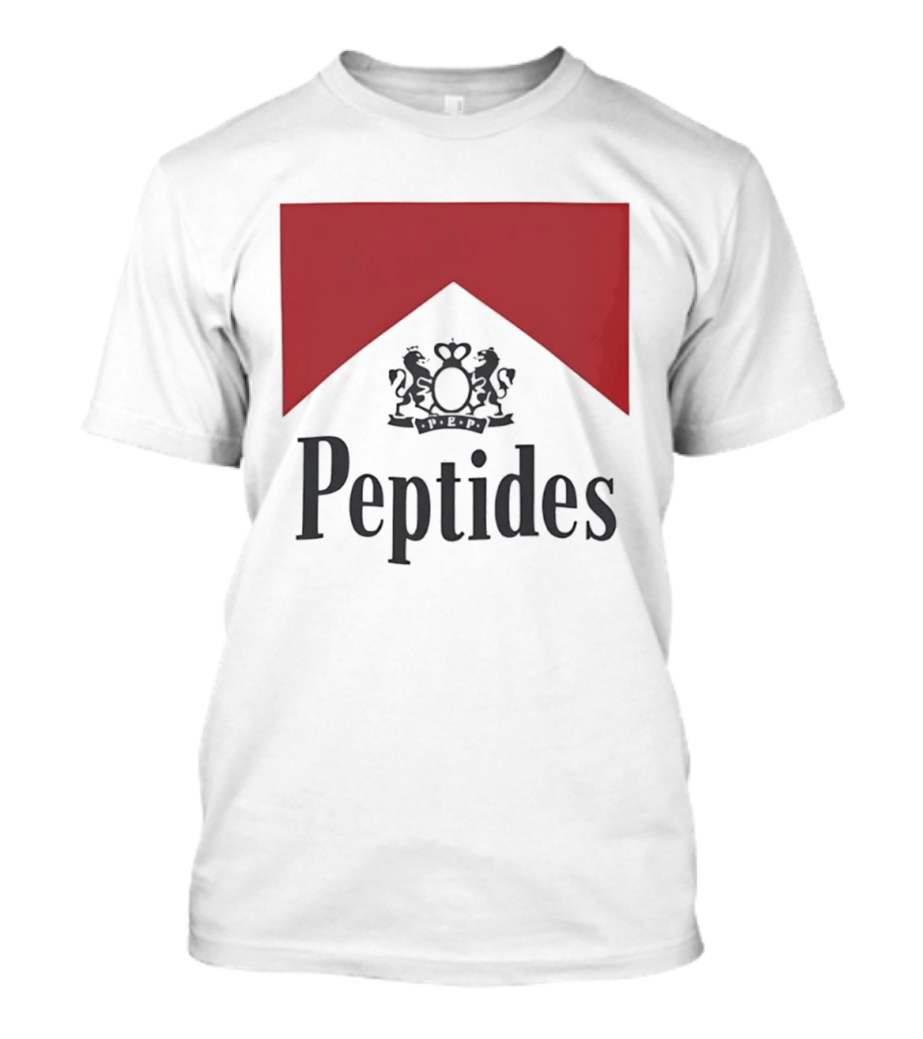 Peptides Regal Crest And Red Banner T-Shirt