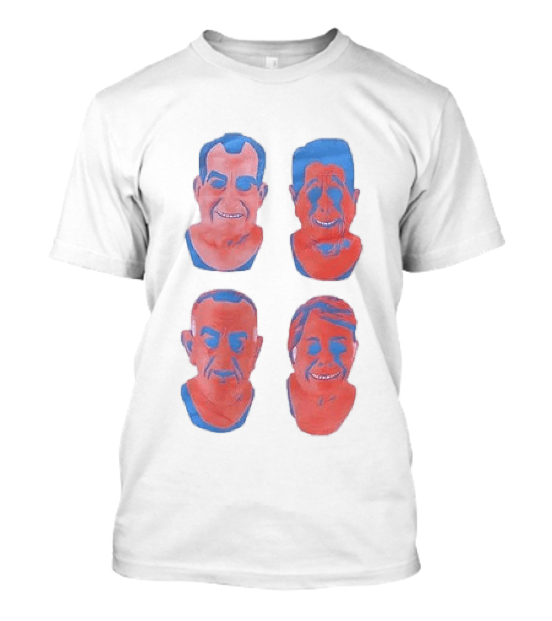 Point Break Anything To Catch The Perfect Wave Presidents Parody Faces T-Shirt