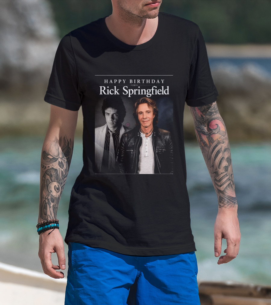 Happy Birthday Rick Springfield Retro And Modern T-Shirt