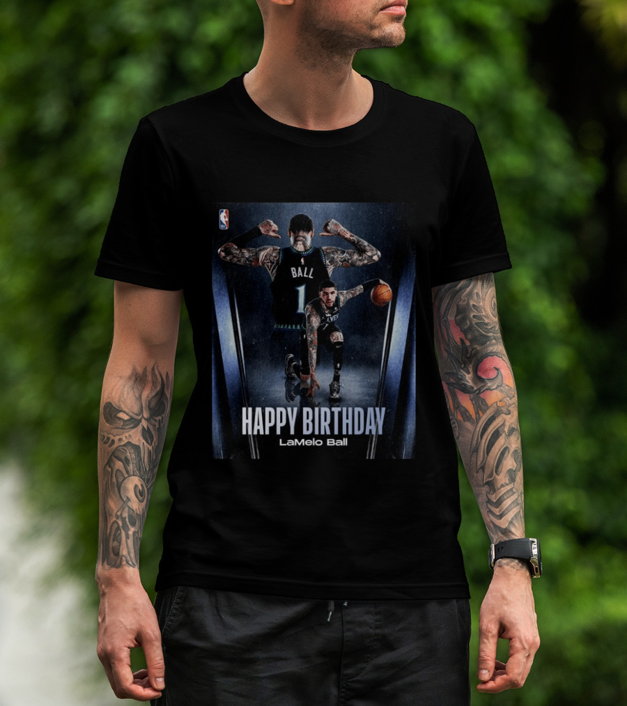 LaMelo Ball Happy Birthday Celebration With NBA Team Jersey T-Shirt
