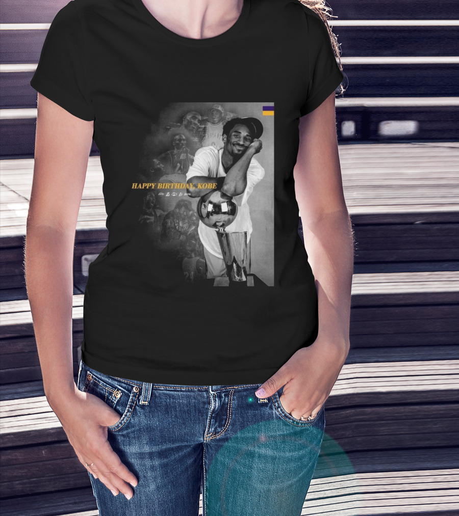 Legend Laker Happy Birthday Kobe Iconic Moments And Achievements T-Shirt