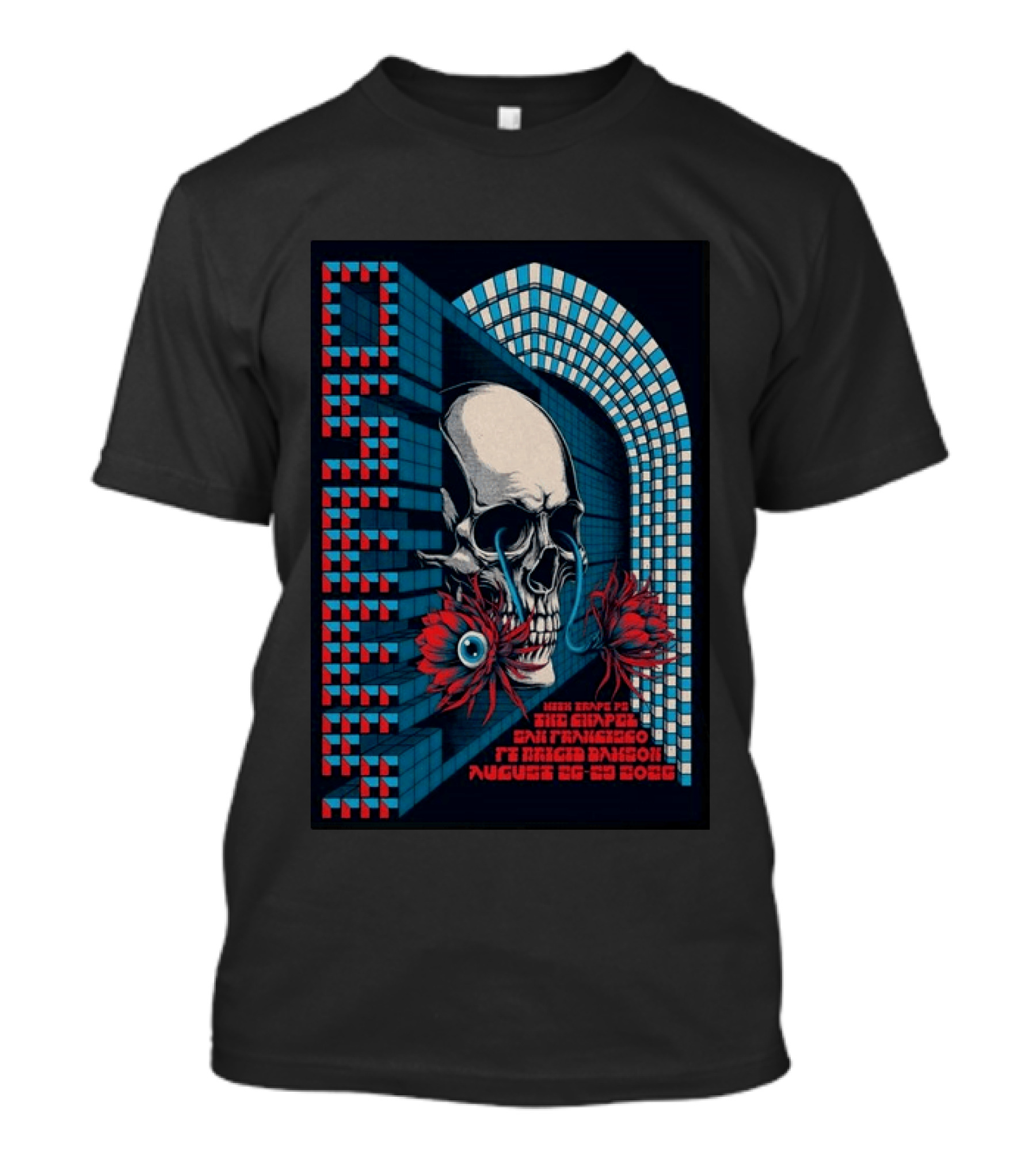OSEES Knights Of The Crimson Eye San Francisco Chapel August 26 29 2026 Skull Spiral T-Shirt