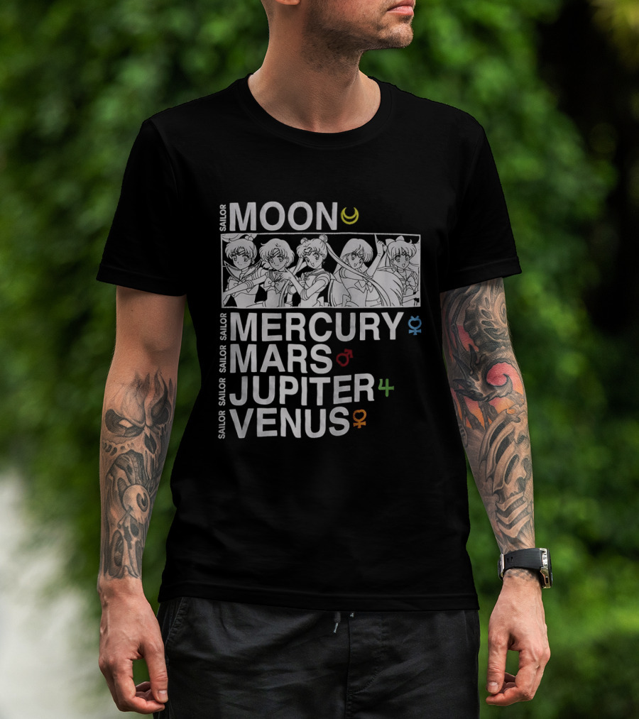 Sailor Moon Mercury Mars Jupiter Venus T-Shirt