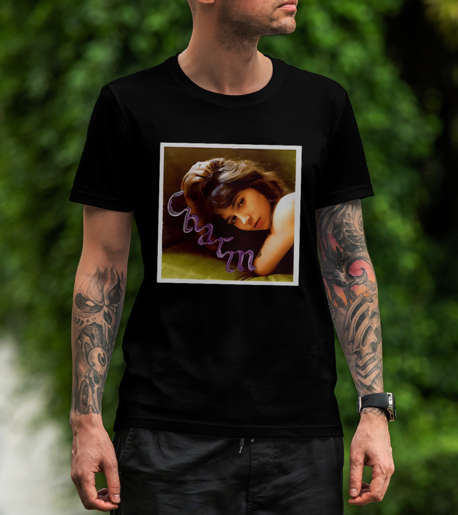 Clairo Charm Album Cover Art Vintage Portrait With Purple T-Shirt