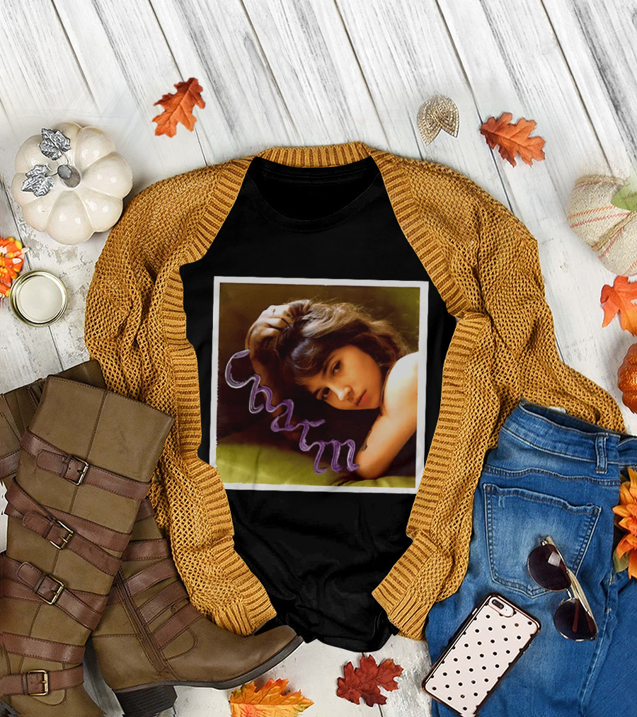 Clairo Charm Album Cover Art Vintage Portrait With Purple T-Shirt